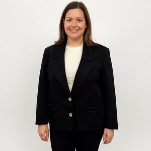 BLEYLE Black Blazer Size Small Petite